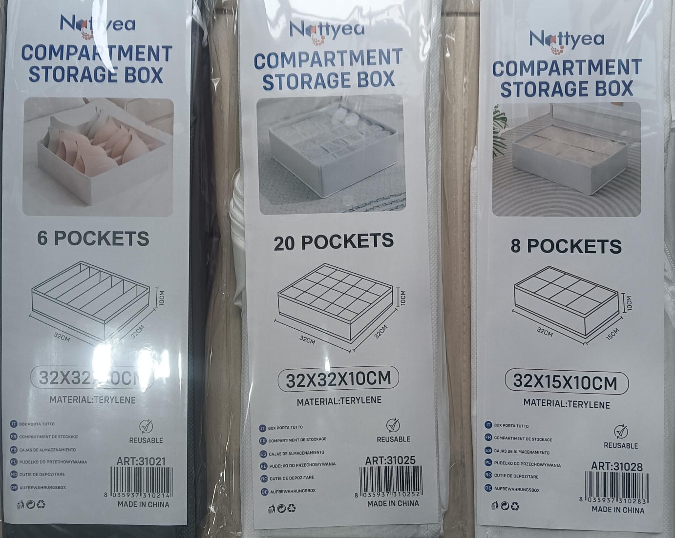 Combo Organizadores De Ropa Blanco